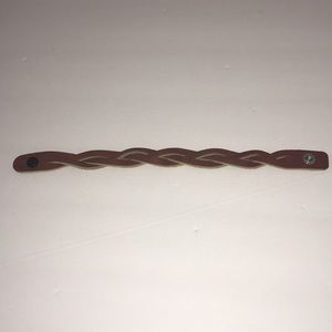 Leather hand braided bracelet